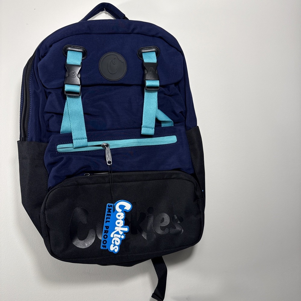 Cookies Smell Proof Backpack Navy Blue Black Pocket New